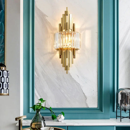 Modern elegant crystal LED wall light - vue 2 sur 9