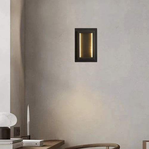 Rectangular copper LED wall light for hotel - vue 2 sur 8