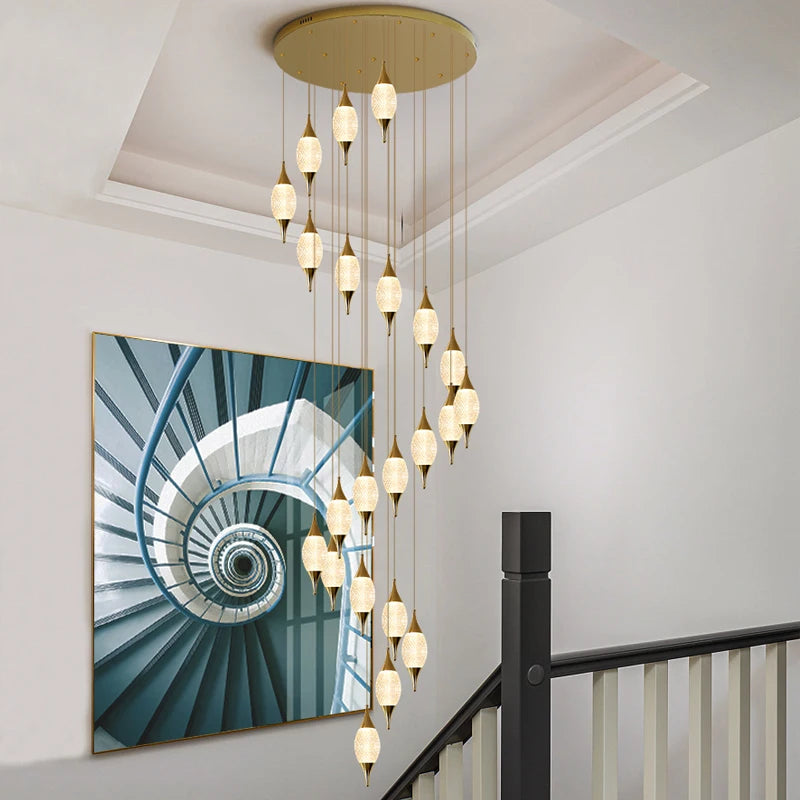Modern chandelier for hotel and restaurant decor - vue 5 sur 12