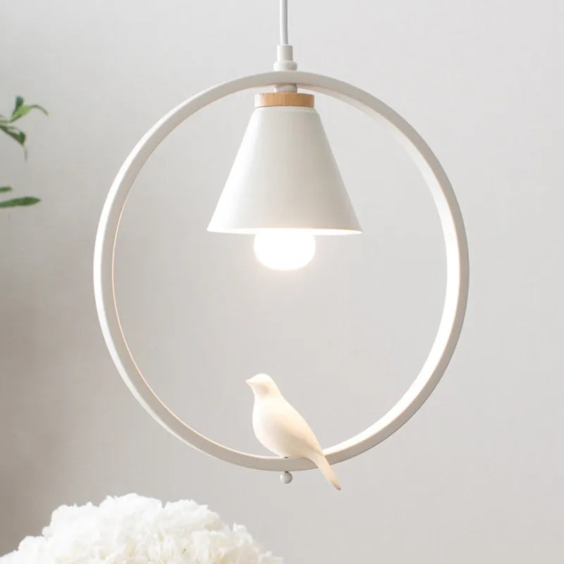 Modern nordic bird iron lamp for indoor decoration