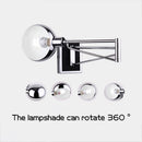 Modern foldable retractable LED wall light with switch