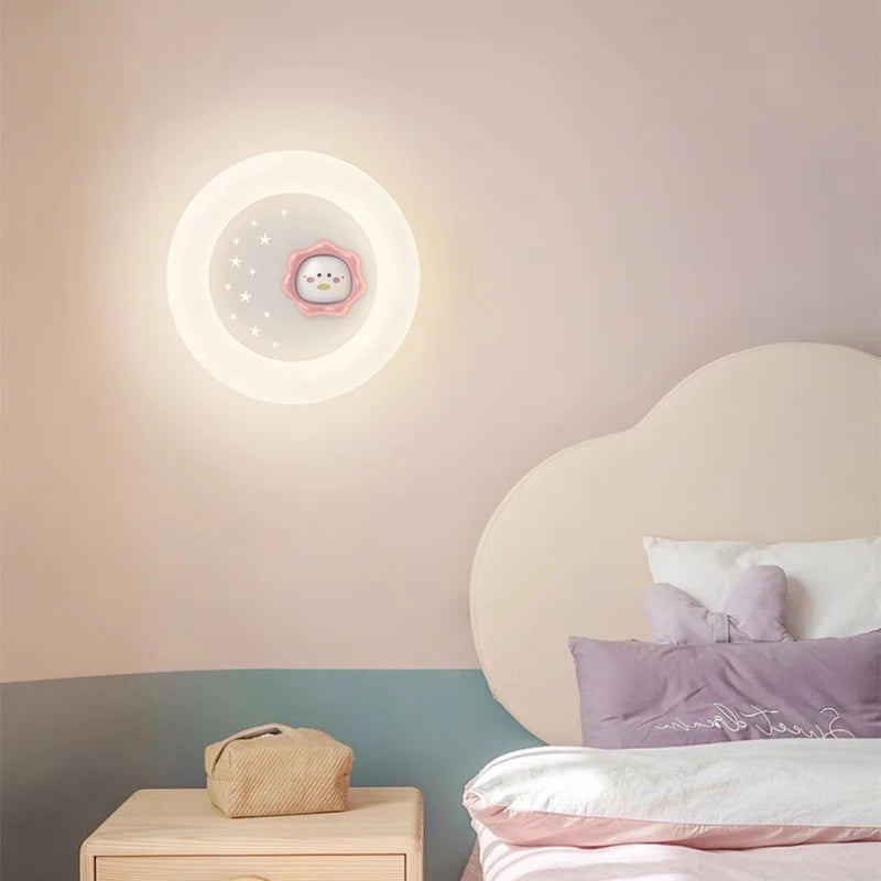 Cute bedside lamp for princess bedroom with pink bow - vue 3 sur 12