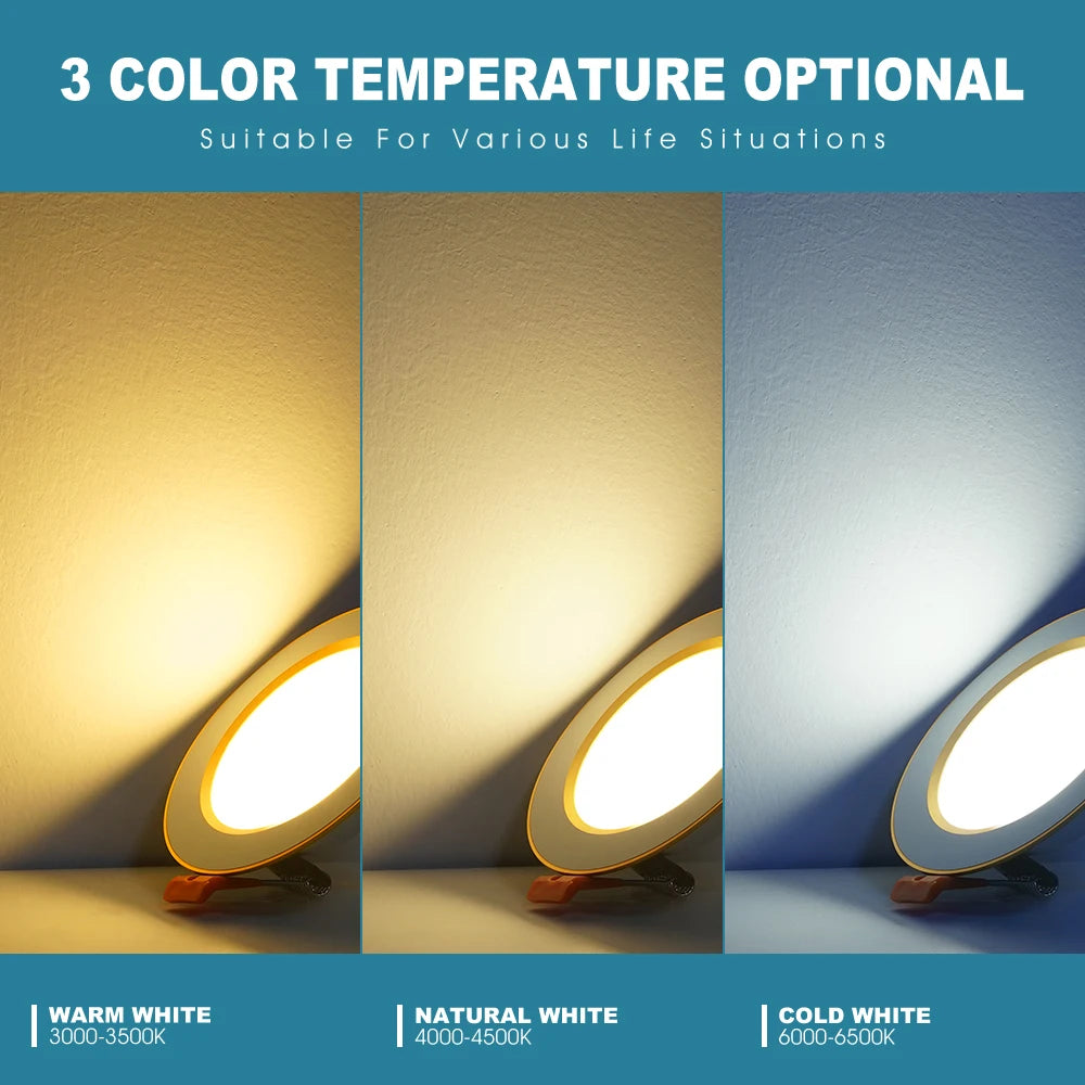 Driverless recessed LED downlight for indoor lighting - vue 3 sur 6