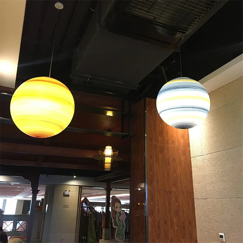 Creative solar system LED chandelier for indoor atmosphere