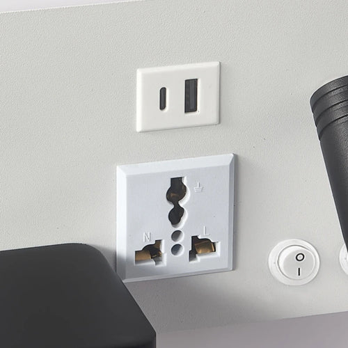 LED bedside wall lamp with USB port and rotary switch - vue 6 sur 14