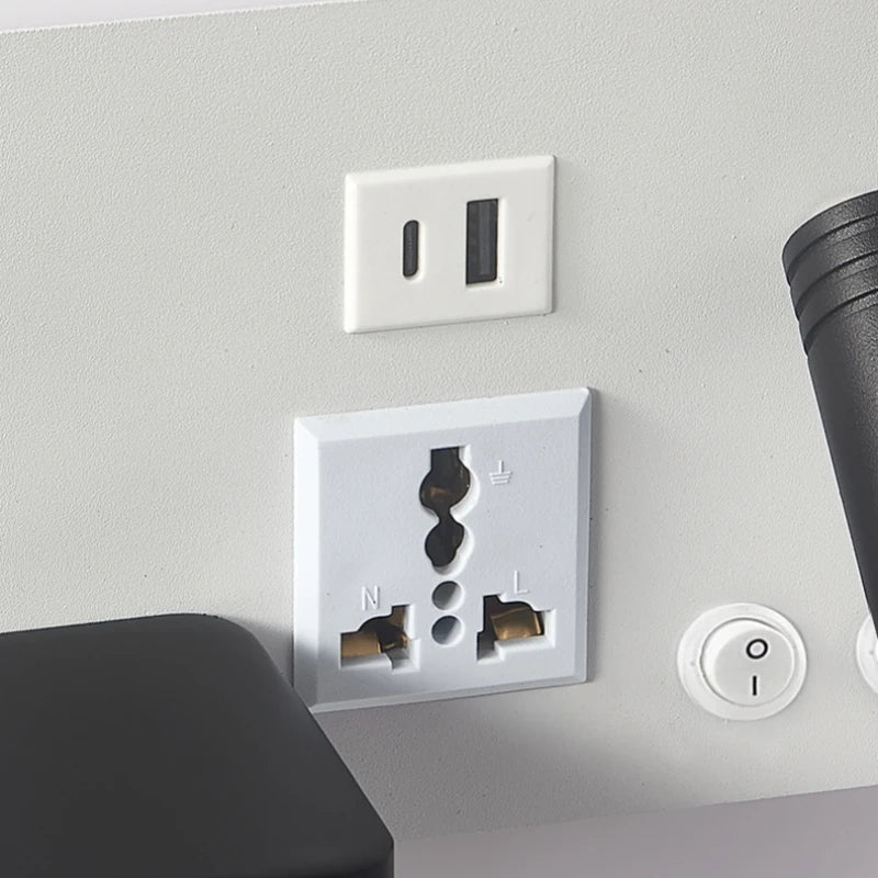 LED bedside wall lamp with USB port and rotary switch - vue 5 sur 14