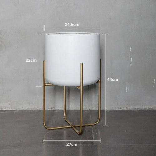 removable and freestanding gold flower stand for elegant plants - vue 13 sur 12