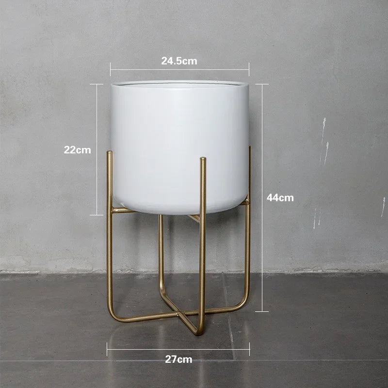 removable and freestanding gold flower stand for elegant plants - vue 12 sur 12
