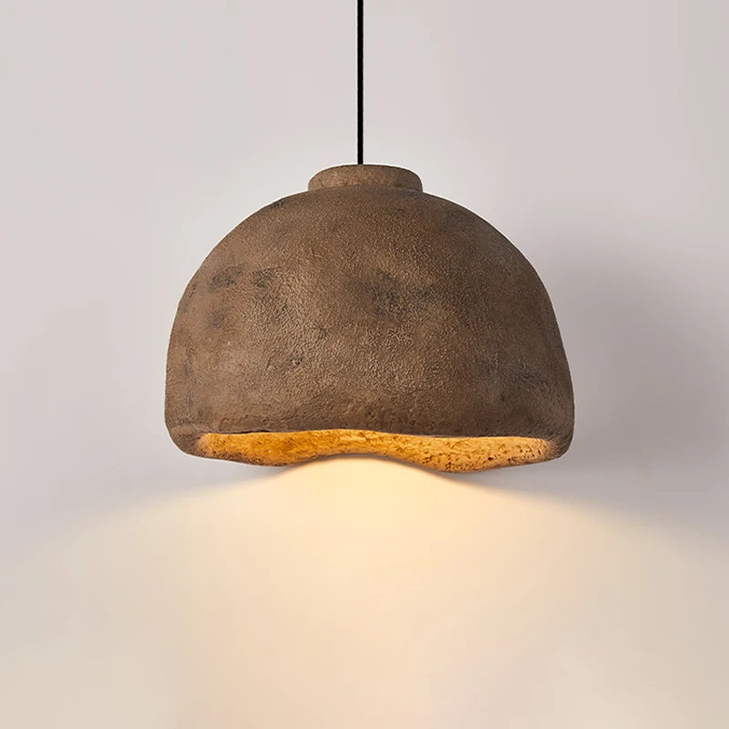Nordic wabi-sabi LED pendant light for dining, bar, loft or bedroom - vue 3 sur 15