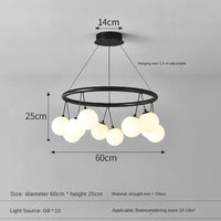 Modern glass LED chandelier for interior decoration