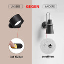 Rechargeable usb led wall lamp with 360° magnetic ball, dimmable touch control