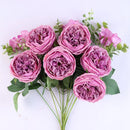 Artificial silk rose bouquet for home decoration