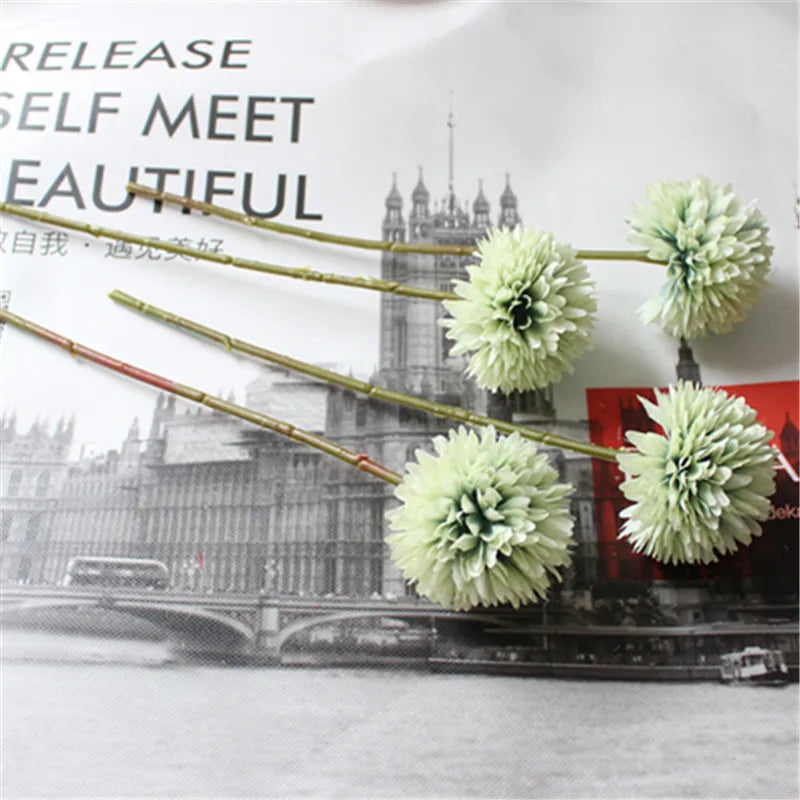 Artificial dandelion chrysanthemum flower for wedding and event decoration - vue 10 sur 14