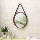 retro round wooden decorative mirrors for home decor