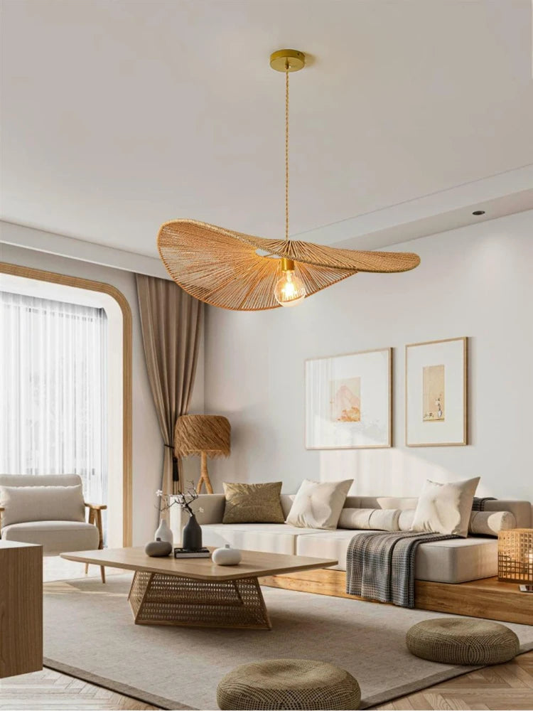 Nordic straw chandelier for modern and elegant decor
