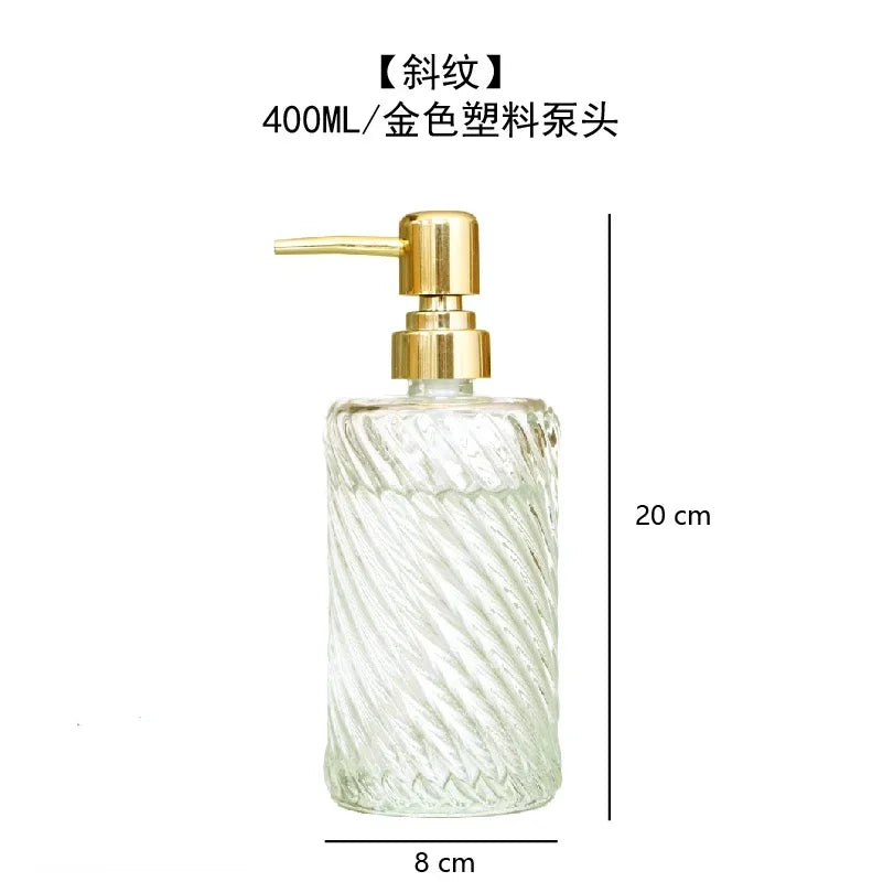 glass bottle for disinfectant lotion and soap dispenser - vue 12 sur 15
