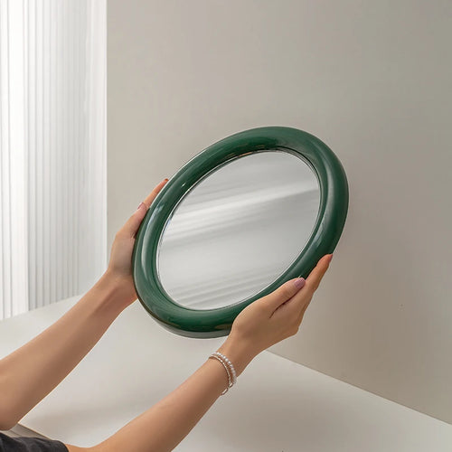 Simple and elegant nordic round makeup mirror - vue 6 sur 11
