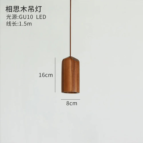 Japanese style wooden pendant light for interior decoration