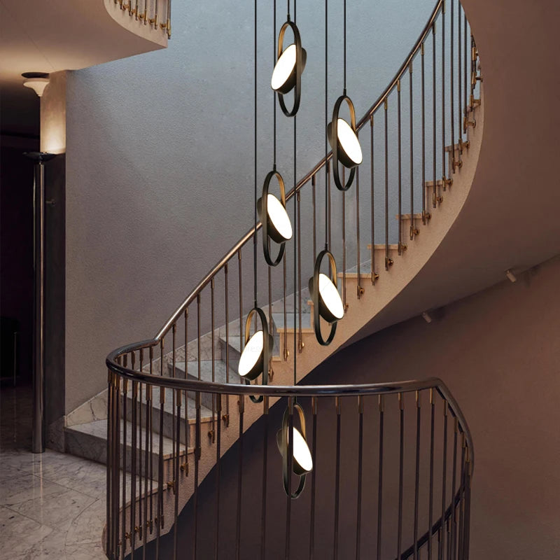 Oval ring pendant light