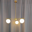 Modern Nordic milky glass chandelier for home decor