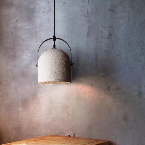 Industrial terrazzo concrete pendant light for interiors - vue 6 sur 9