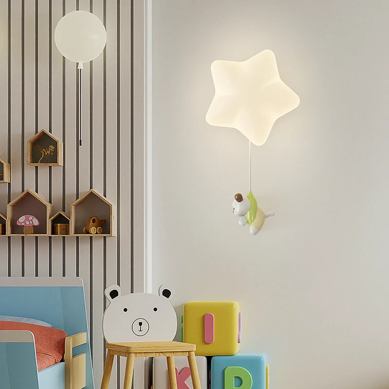 Romantic animal star wall light for children