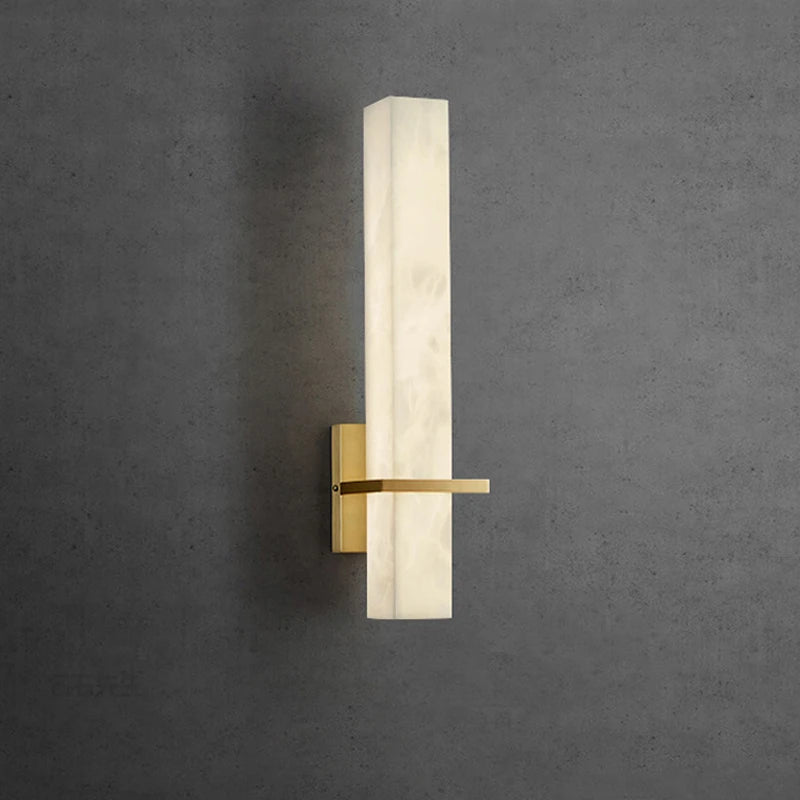 Luxurious marble and gold copper LED wall light