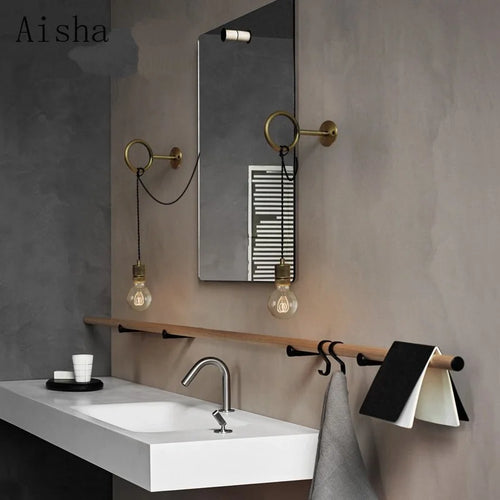Retro wall light american country style creative industrial design - vue 5 sur 11