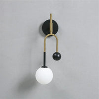 Creative iron u-shaped wall light