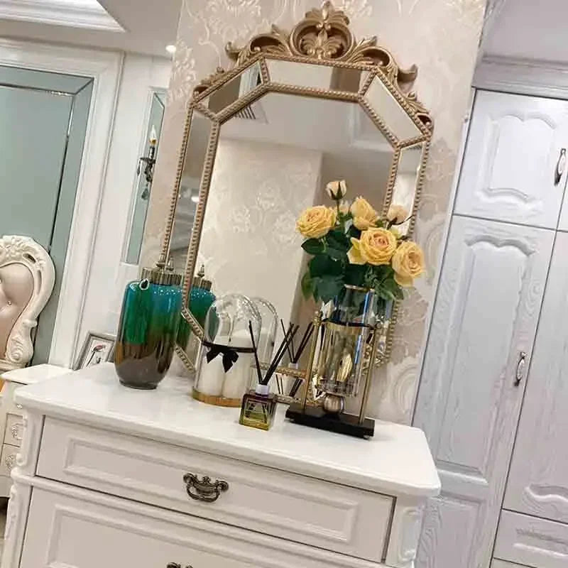 Nordic hanging decorative mirror for elegant makeup - vue 3 sur 14