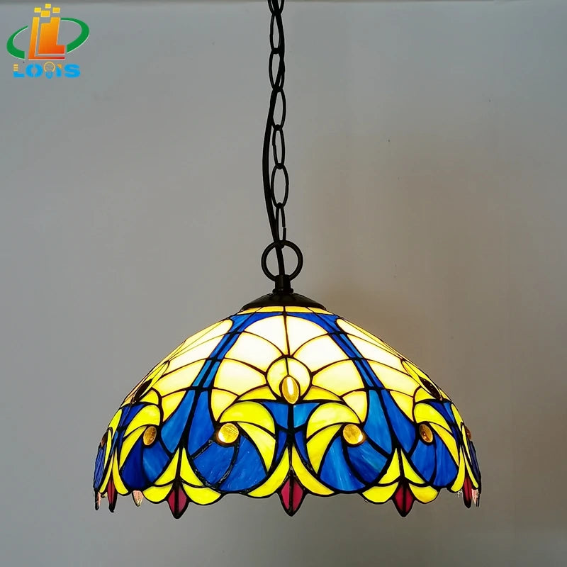 Nordic retro glass chandelier for café lighting
