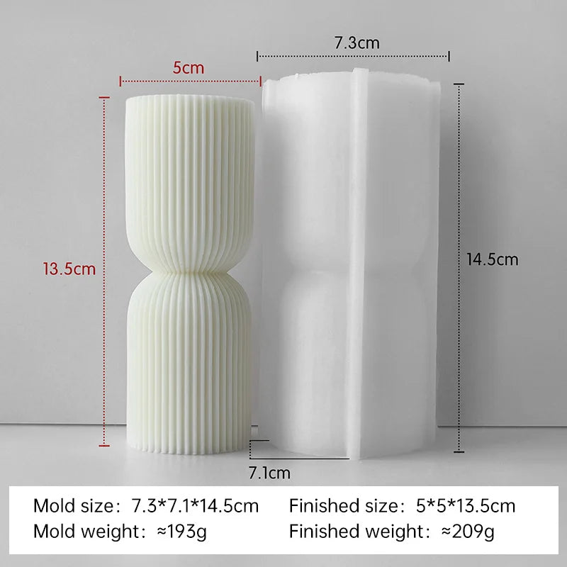 cylindrical aromatic candle silicone mold for resin and plaster - vue 15 sur 20