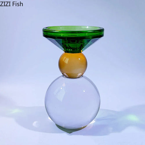 Coloured crystal candle holders for modern and romantic decor - vue 3 sur 11