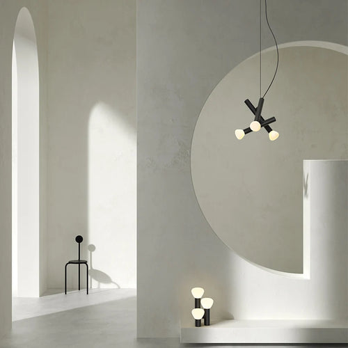 Modern glass pendant light for creative indoor lighting - vue 5 sur 9