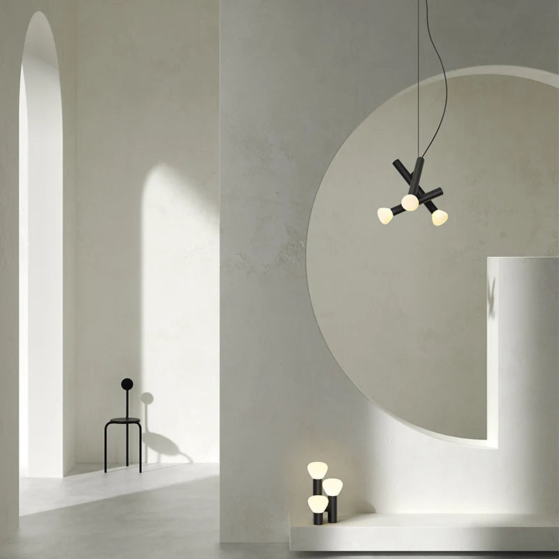 Modern glass pendant light for creative indoor lighting - vue 4 sur 9