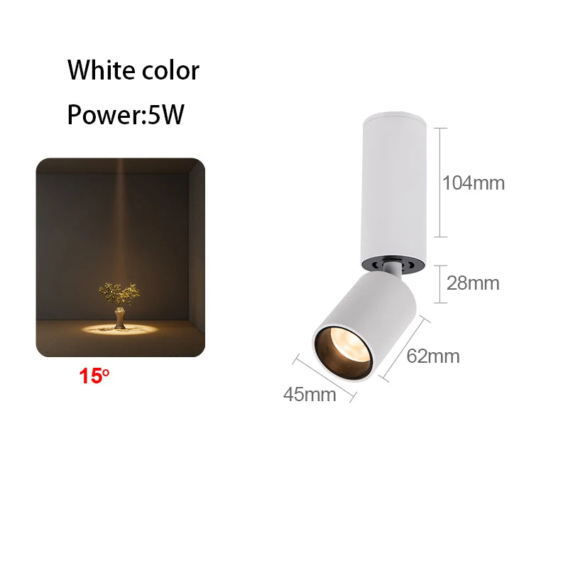 Adjustable angle LED spotlight for optimal ambient lighting - vue 19 sur 19