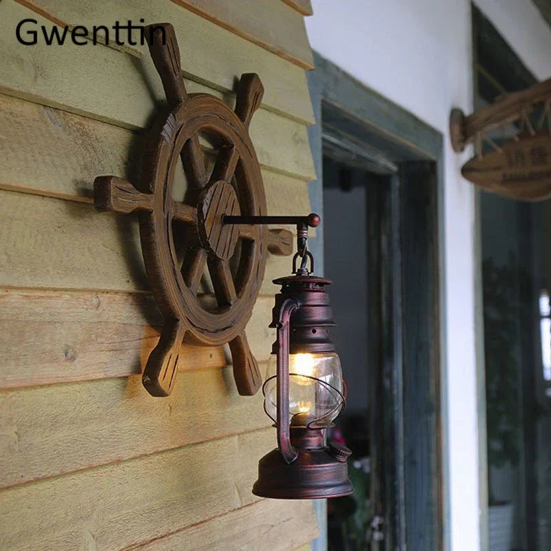 Vintage wall light for outdoor and industrial decor