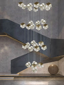 Modern square crystal chandelier for designer lighting