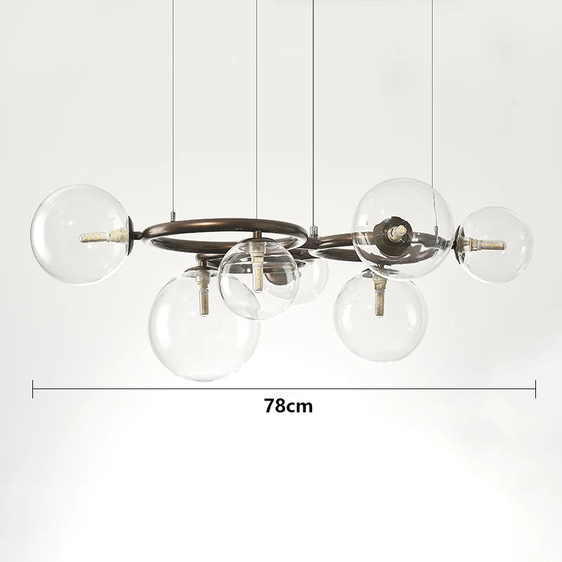 Nordic glass bubble chandelier for interior decoration