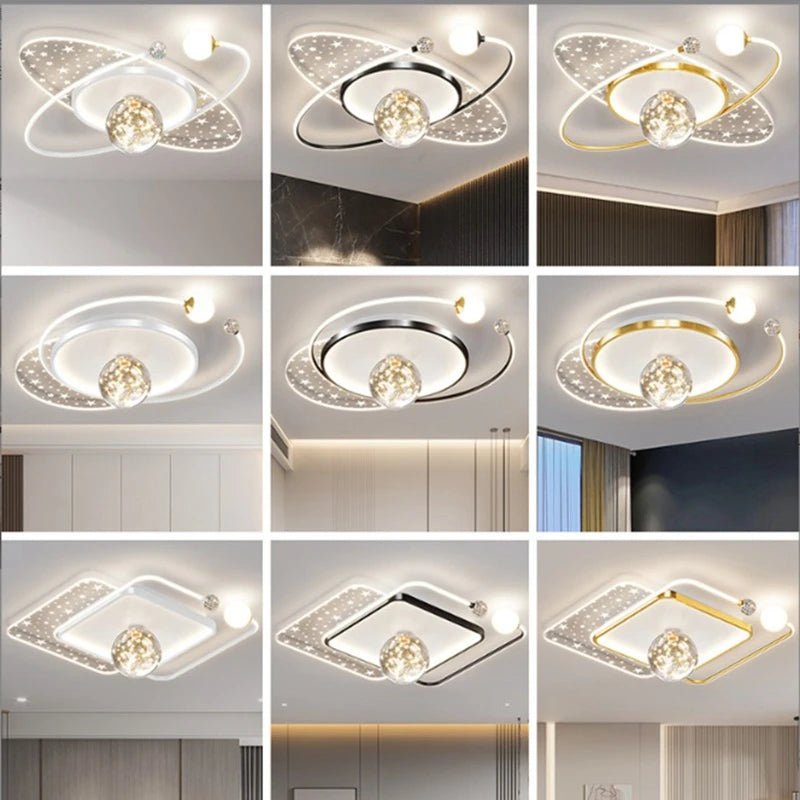 Modern personalised creative ceiling light for interior decoration - vue 5 sur 12