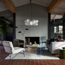 Creative silk pendant light wabi sabi style