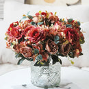 Pink silk peony bouquet for interior decoration