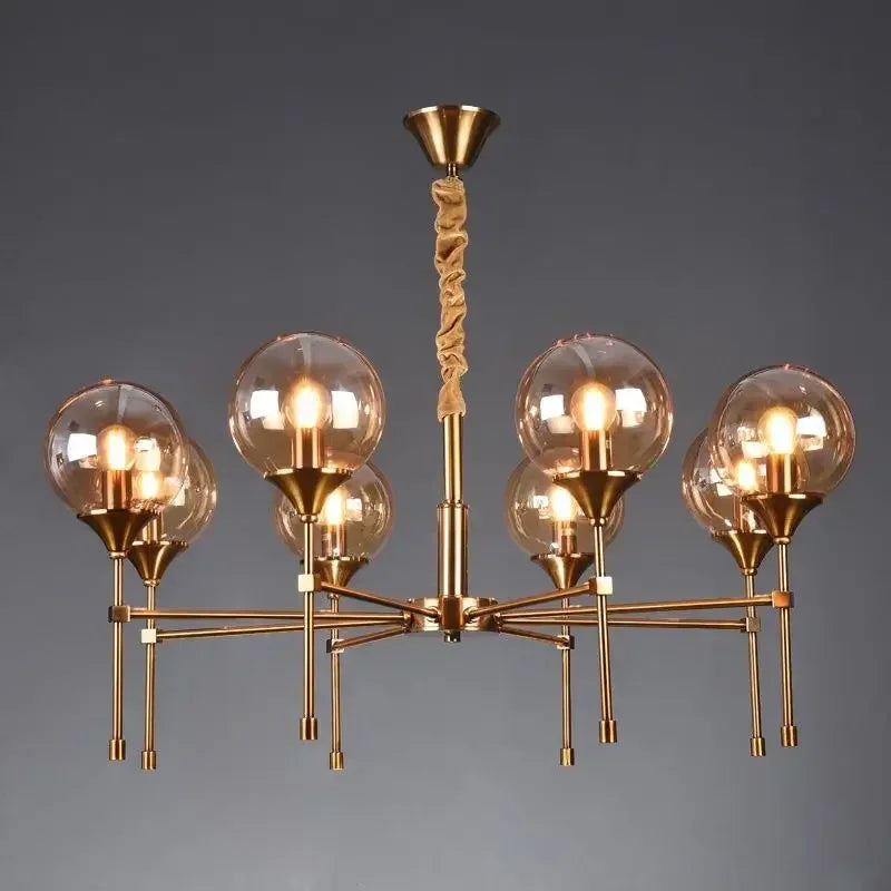 Modern nordic chandelier with elegant design for ambient lighting - vue 6 sur 15