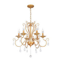 Retro industrial wrought iron chandelier for bar or restaurant