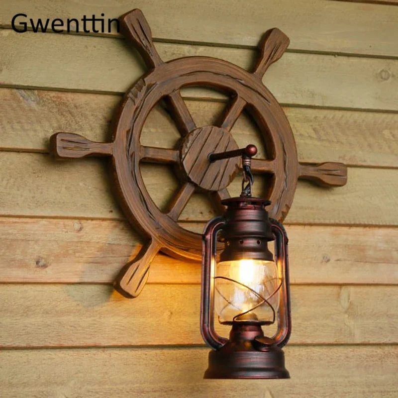 Vintage wall light for outdoor and industrial decor