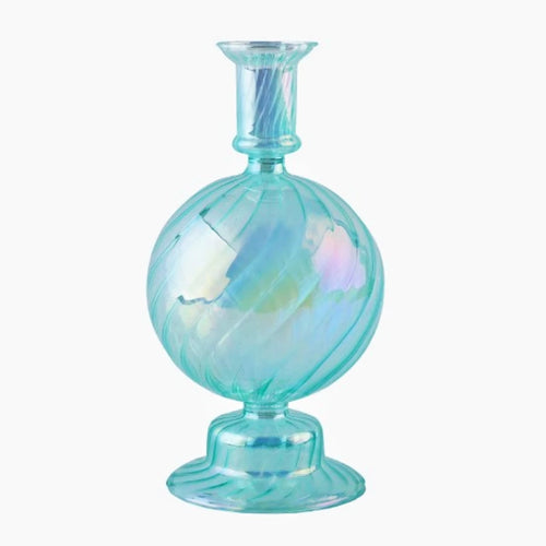 Retro glass taper candle holders for elegant decor - vue 12 sur 32