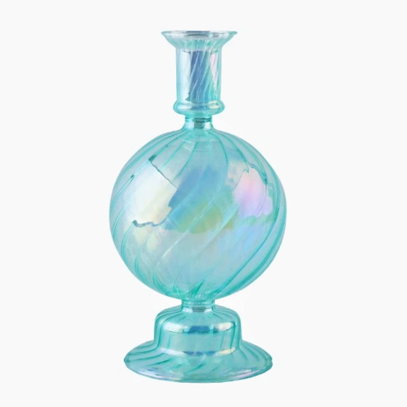 Retro glass taper candle holders for elegant decor - vue 11 sur 32