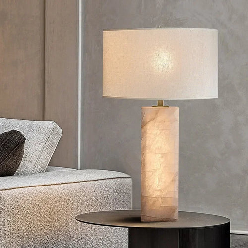 Modern natural marble LED chandelier - vue 2 sur 7