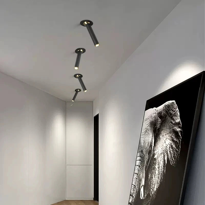 Modern rotating LED ceiling light for interior decoration