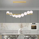 Creative glass chandelier with adjustable wire for bar and restaurant